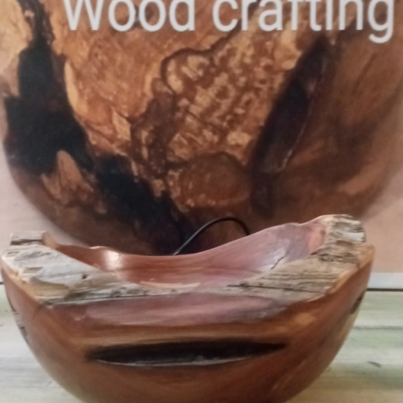 Natural edge cedar bowl ,center piece, mantel, turned by KC WOODCRAFTING. - Picture 6 of 6